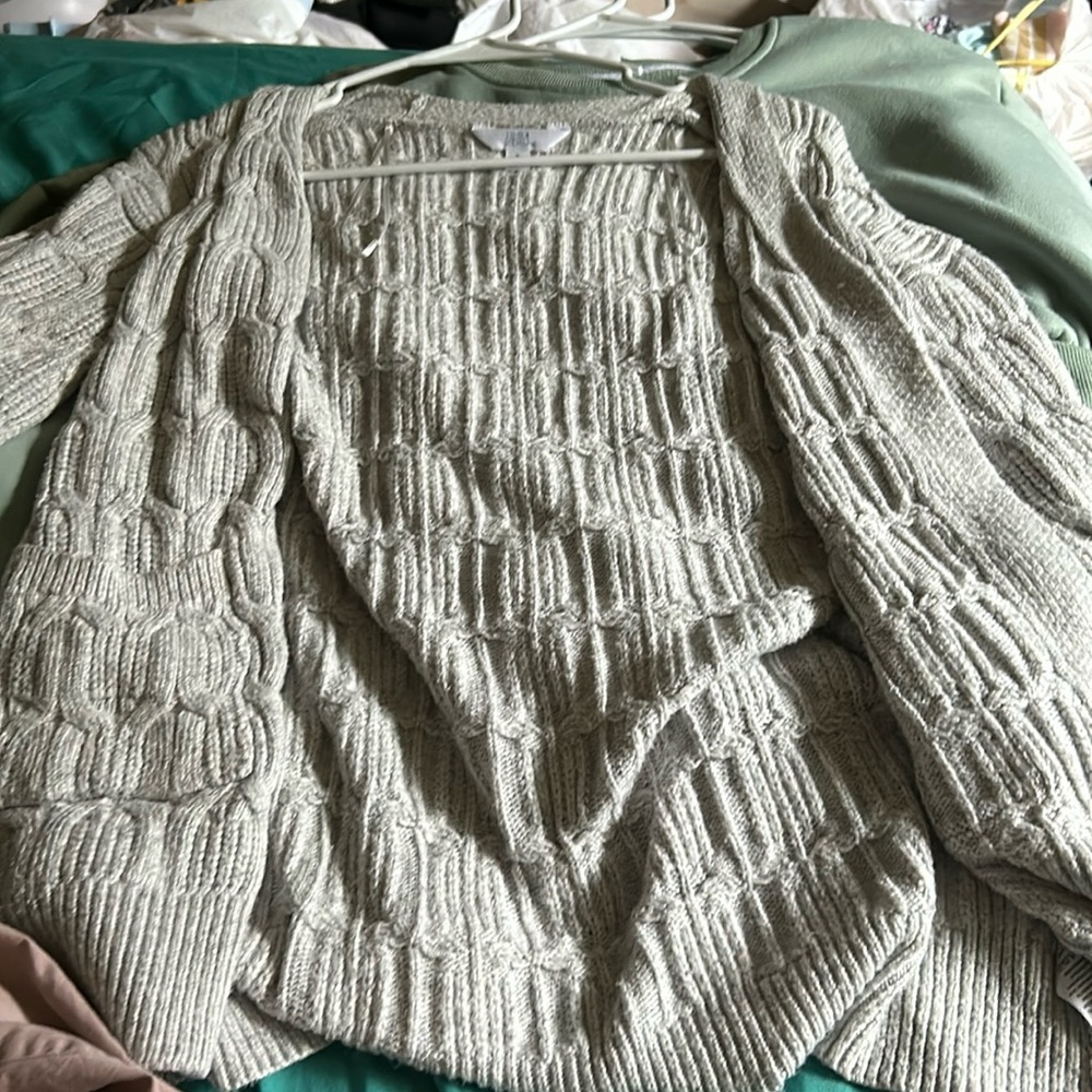 Gray cardigan